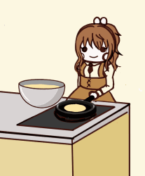 Gif animé Chandeleur crêpes fille